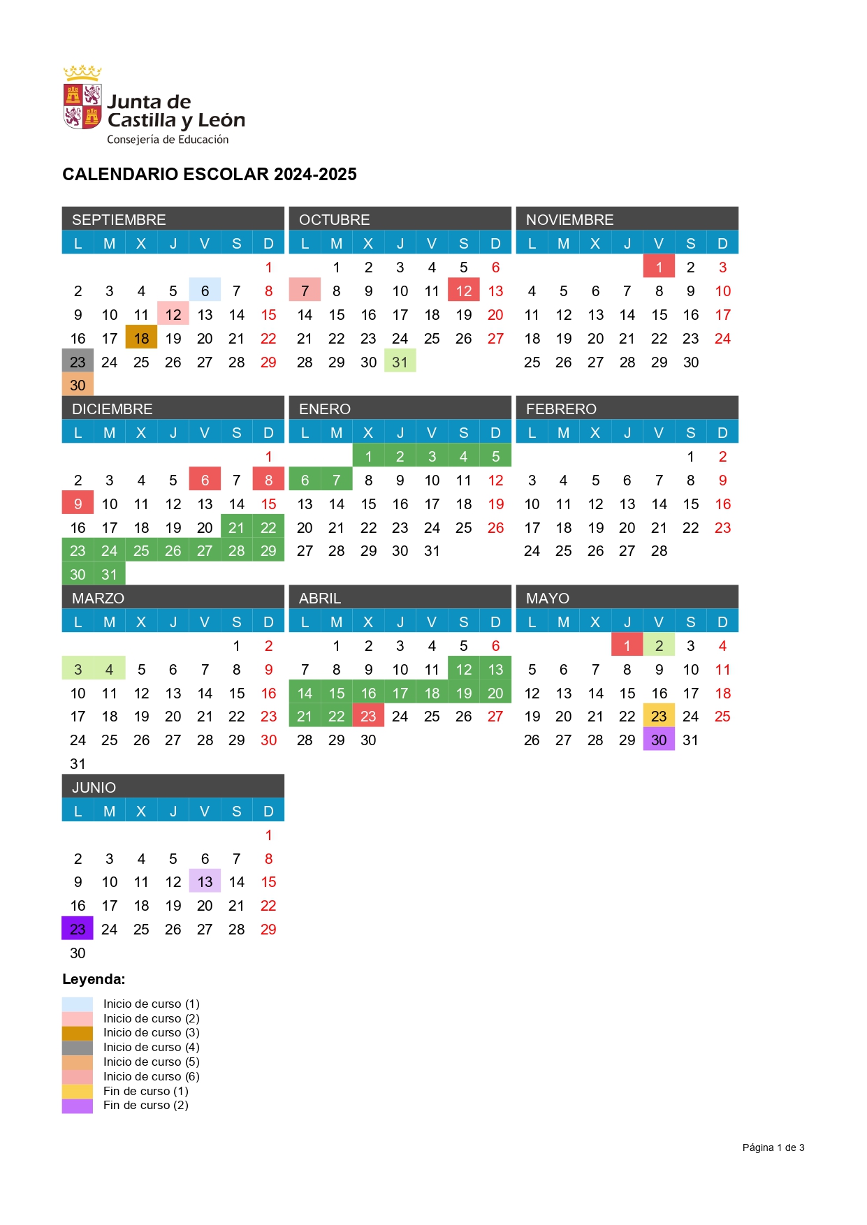 Calendario Escolar 24-25a